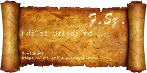 Füzi Szilárd névjegykártya
