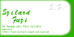 szilard fuzi business card