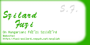 szilard fuzi business card